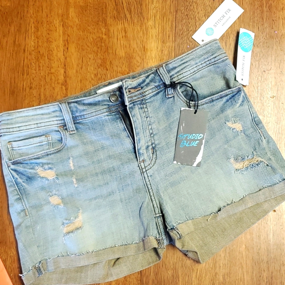 Distressed Denim Short